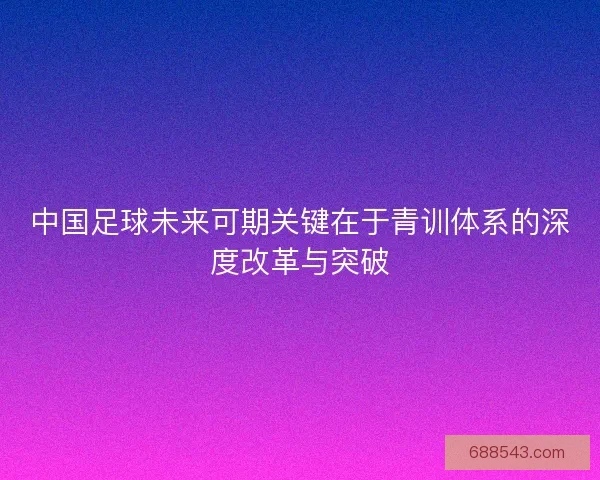 中国足球未来可期关键在于青训体系的深度改革与突破